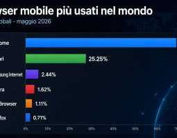 Browser mobile più usati, classifica mondiale 2026
