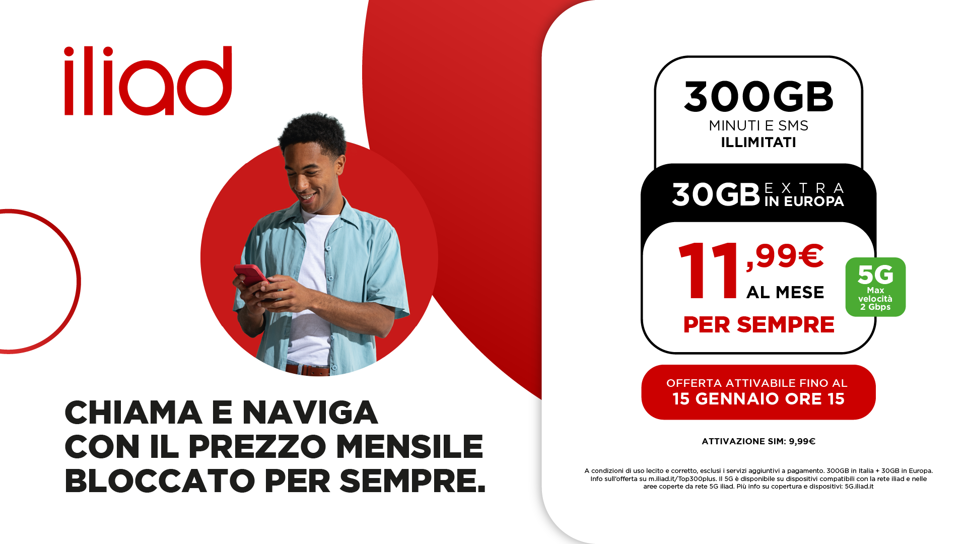 iliad TOP 250 PLUS e TOP 300 PLUS: giga al massimo per Italia ed Europa