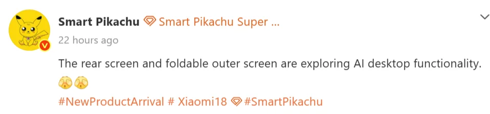 Xiaomi 18 punta su una batteria enorme