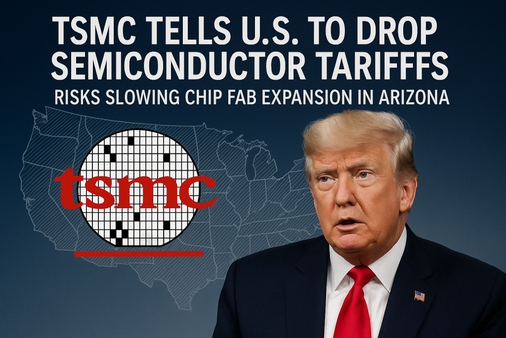 TSMC minaccia di rivedere gli investimenti in Arizona se scatteranno i dazi sui chip