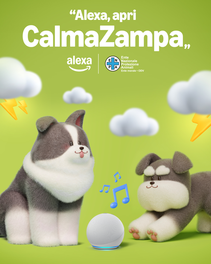 Alexa lancia CalmaZampa: la skill che protegge gli animali dai temporali