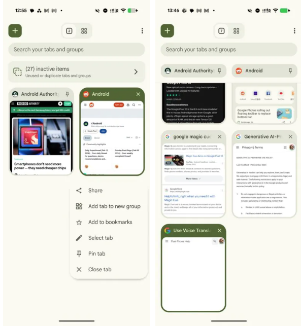 Chrome su Android: arrivano le schede bloccate