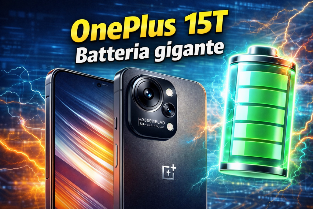 OnePlus 15T: specifiche trapelate, batteria enorme
