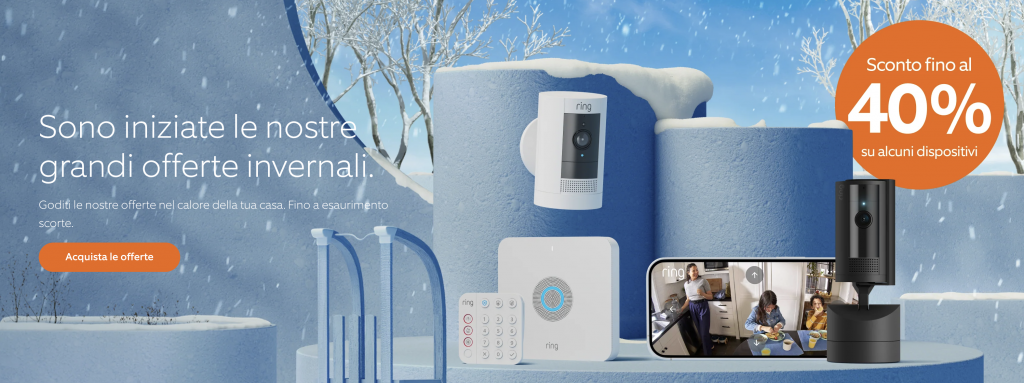 Promo Winter Deals: offerte esclusive su Ring e Blink