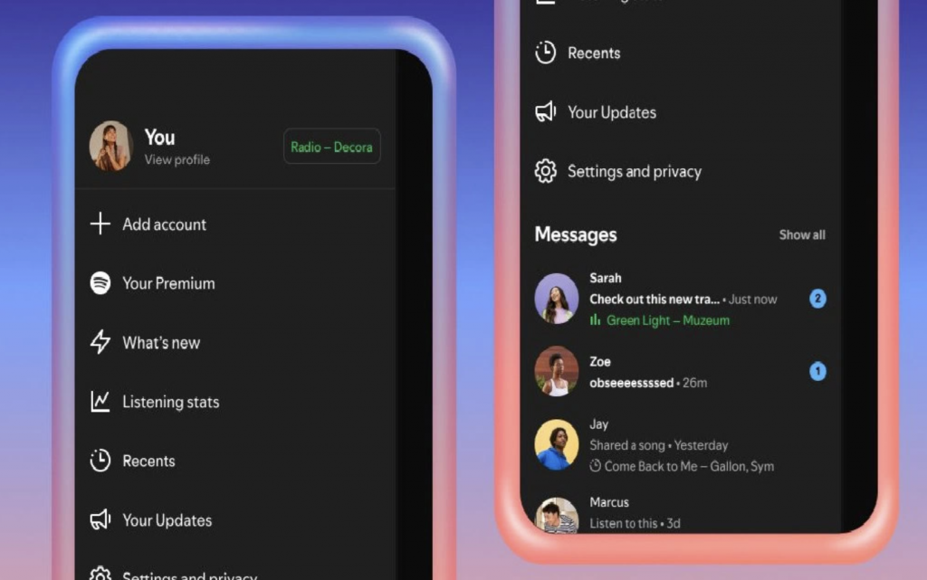 Spotify porta attività ascolto e Jam in Messaggi