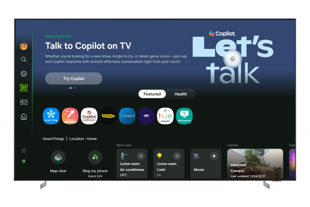 Samsung integra Microsoft Copilot nei TV e monitor smart 2025 con Vision AI