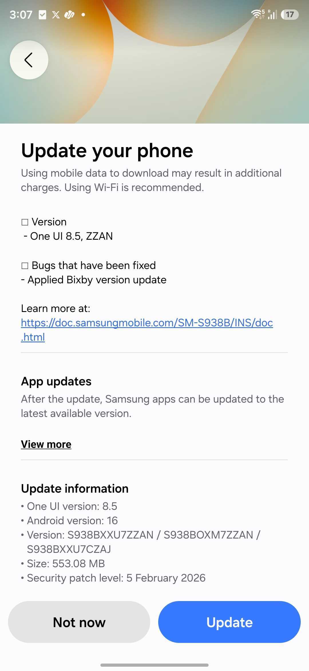 One UI 8.5 beta Galaxy S25: nuovo update