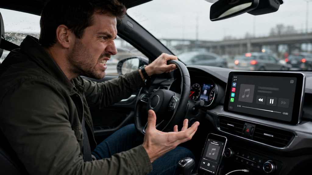 YouTube Music CarPlay non cambia brano