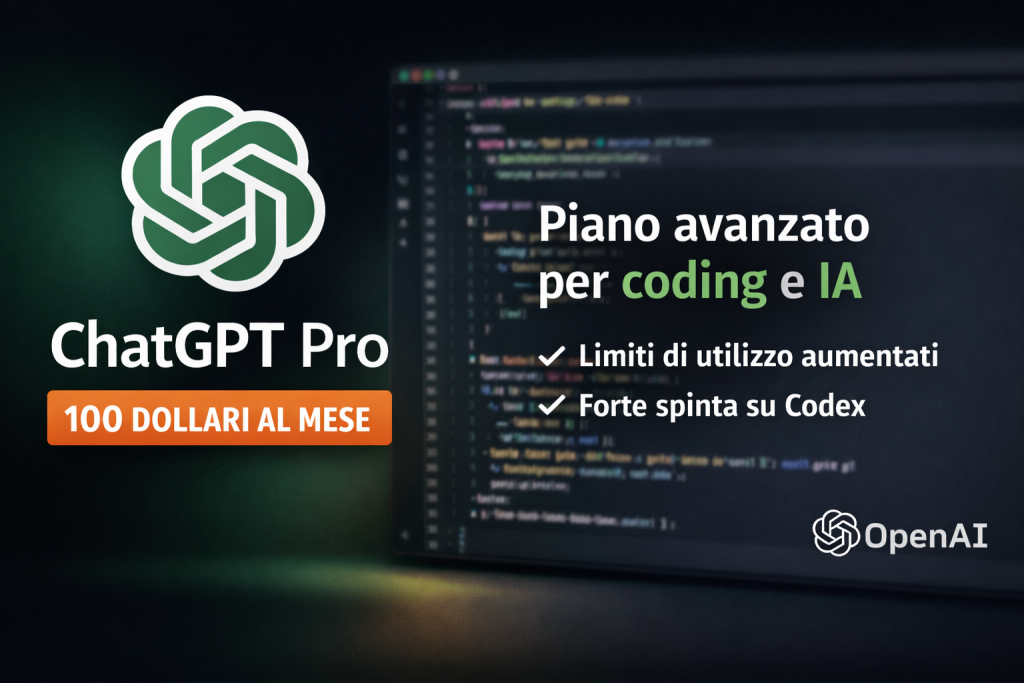 OpenAI lancia ChatGPT Pro da 100 dollari