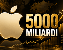Apple vicina al record storico dei 5.000 miliardi