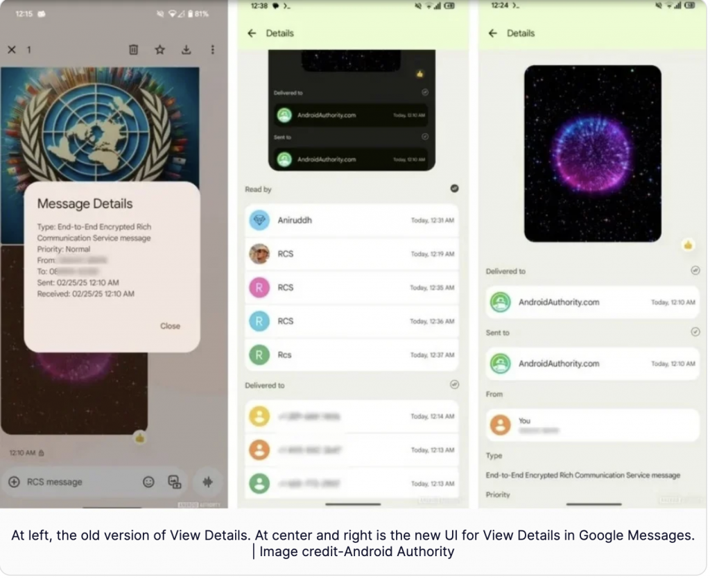 Google Messaggi cambia faccia: nuova interfaccia per “Visualizza dettagli”