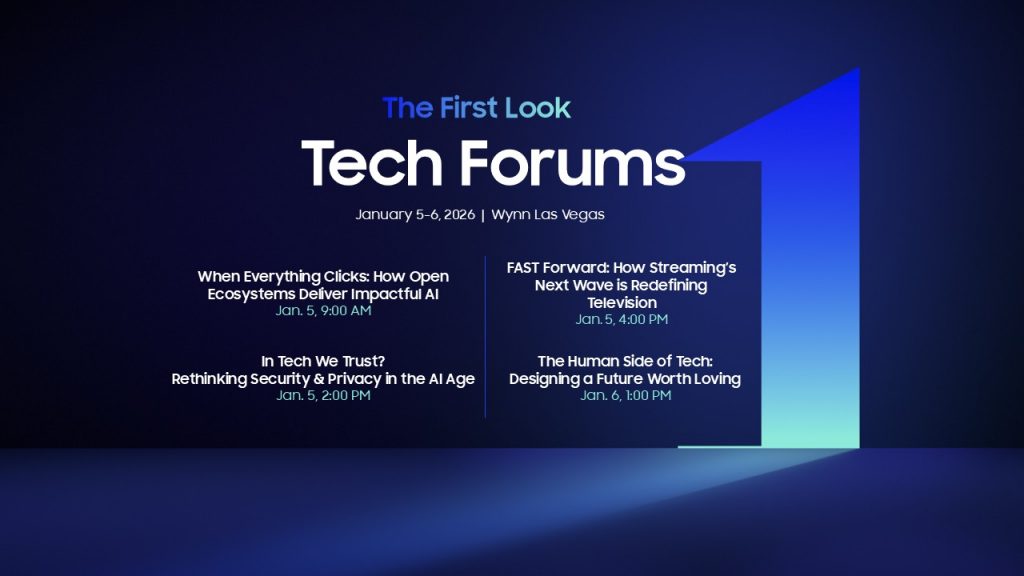 Samsung Tech Forum al CES 2026 : IA , design , casa, e altro