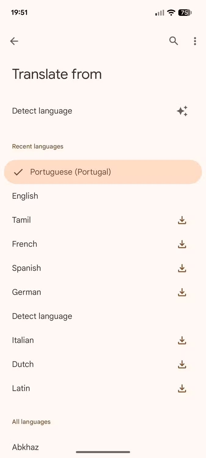 Google Translate su Android fissa le lingue preferite