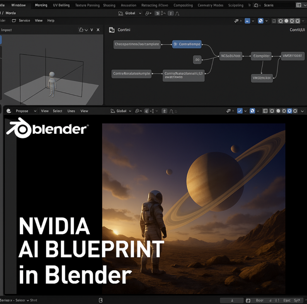 NVIDIA rivoluziona la generazione di immagini AI 3D con AI Blueprint per Blender