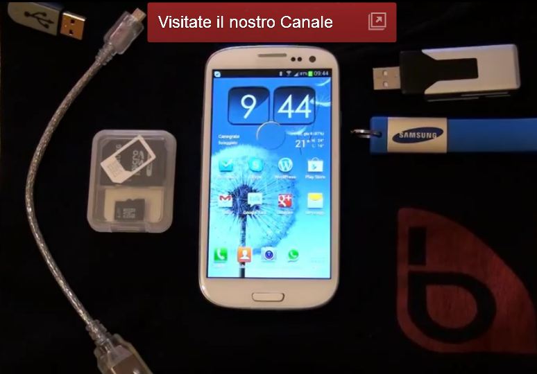 USB Host Samsung Galaxy S3 via Cavo OTG