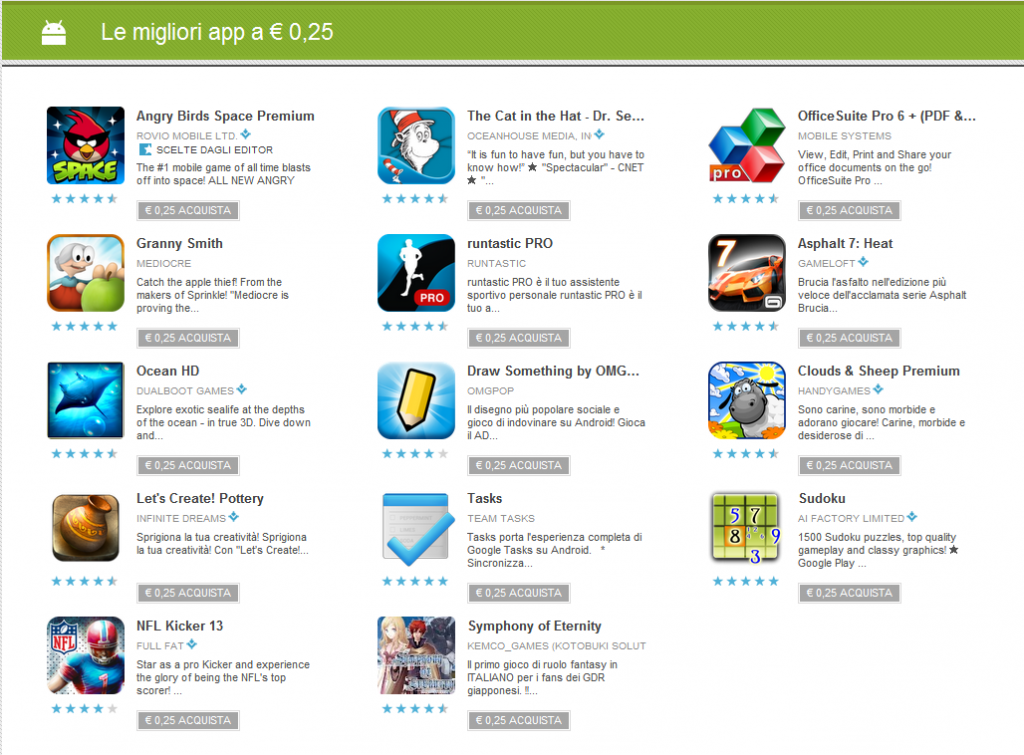 Sconti Play Store