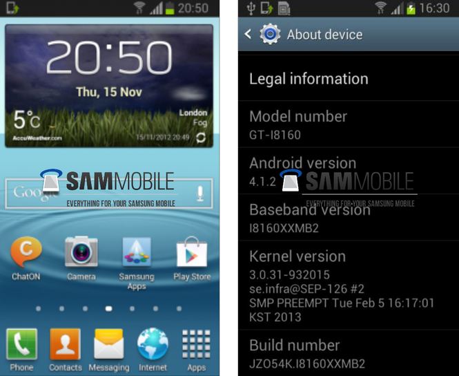 Galaxy Ace 2 Jelly Bean