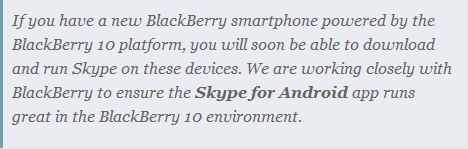 Skype BlackBerry