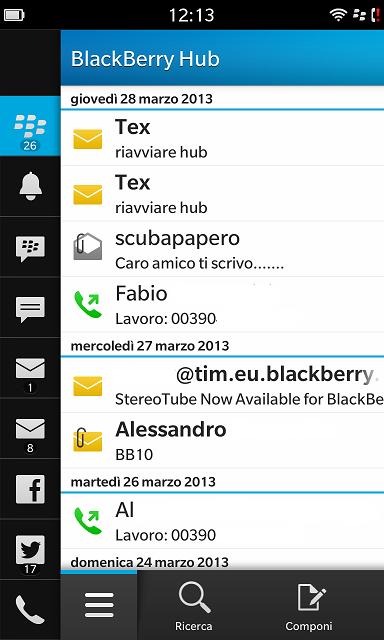 Come riavviare il BlackBerry Hub