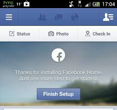 Facebook Home Finish Setup