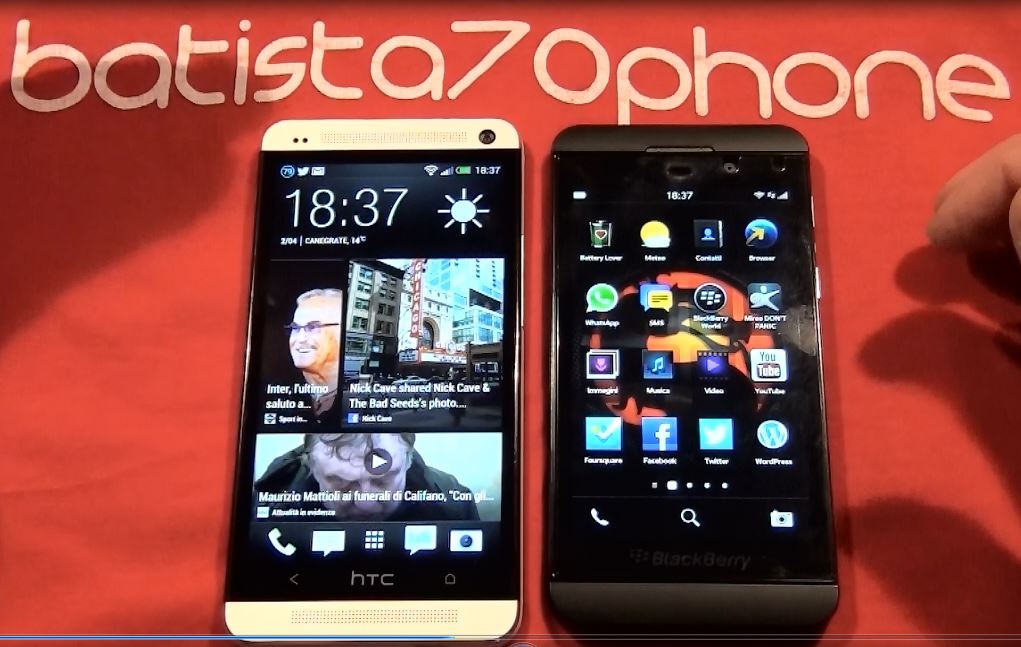 HTC One vs BlackBerry Z10