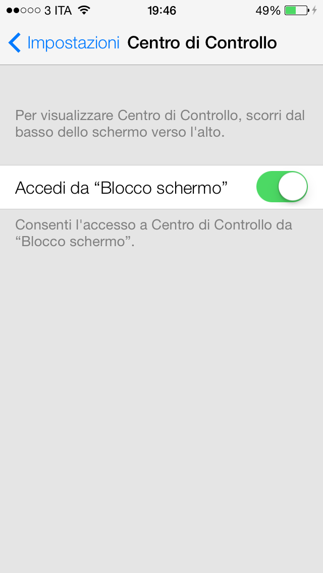 iOS 7 Center Control
