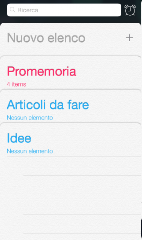 Promemoria iOS 7 beta 2