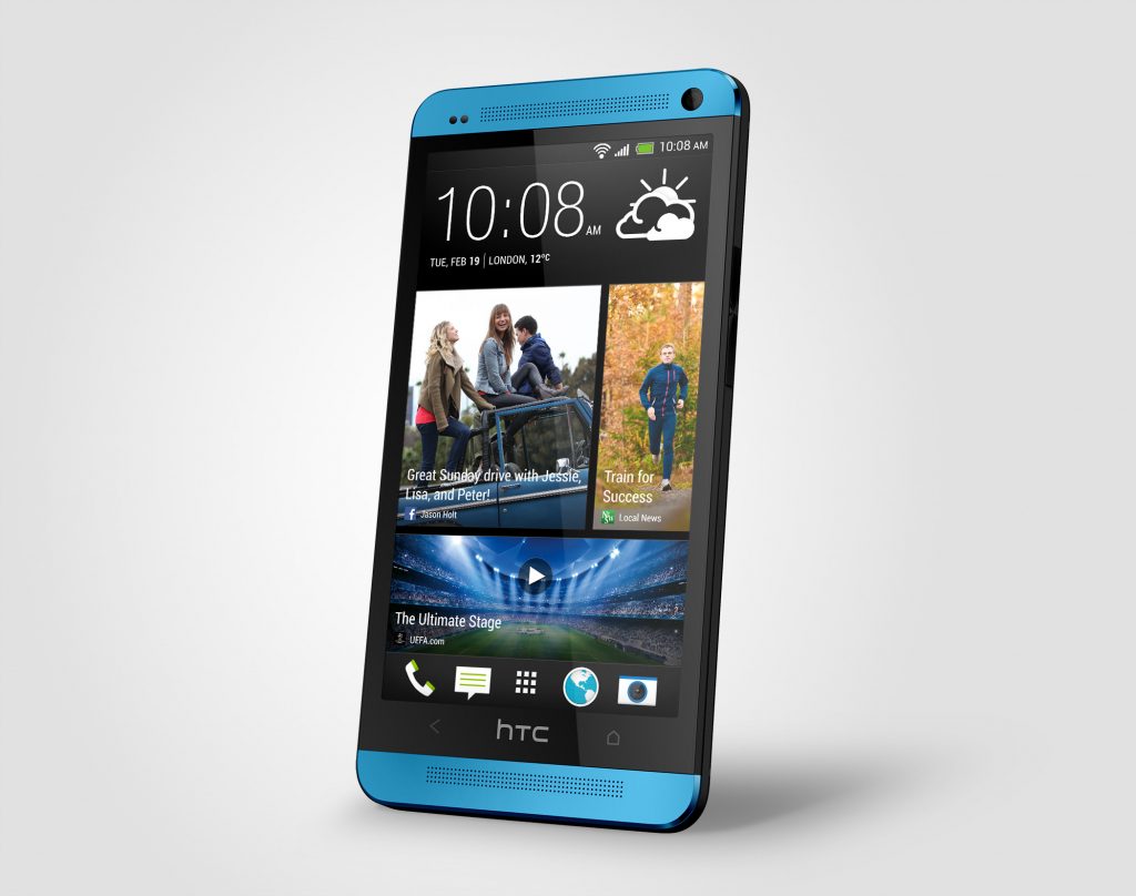 HTC One blue Perspective Right Source Render