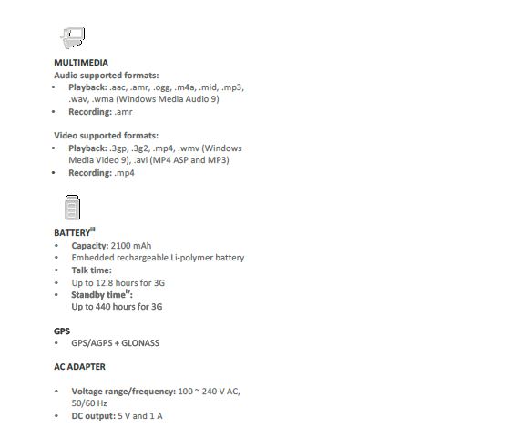HTC 601 Specs 2