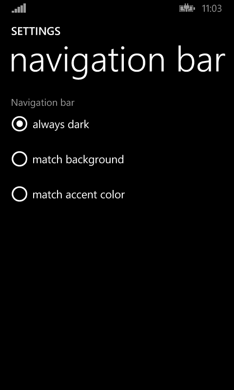sdk 8.1 nav bar