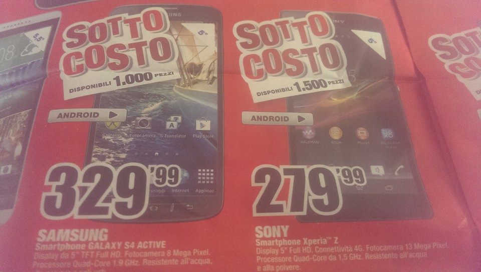 Offerta Mediaworld Sony Z
