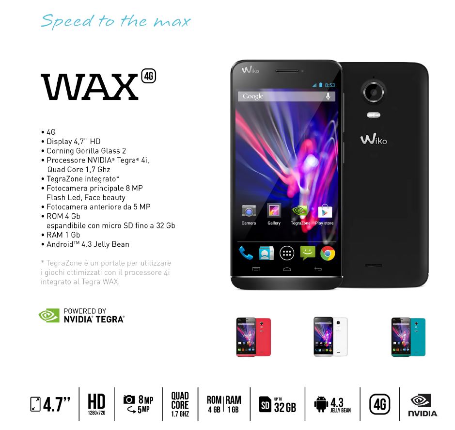 Wiko Wax Specs