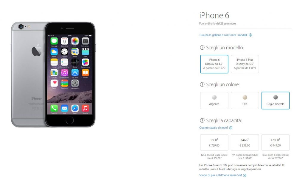 iPhone 6 prezzi