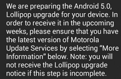 Moto G 2013 Lollipop