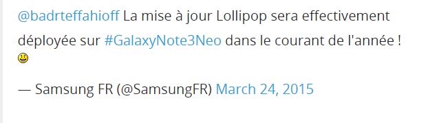 Tweet Samsung France