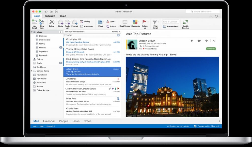 Outlook_Office 2016 per Mac