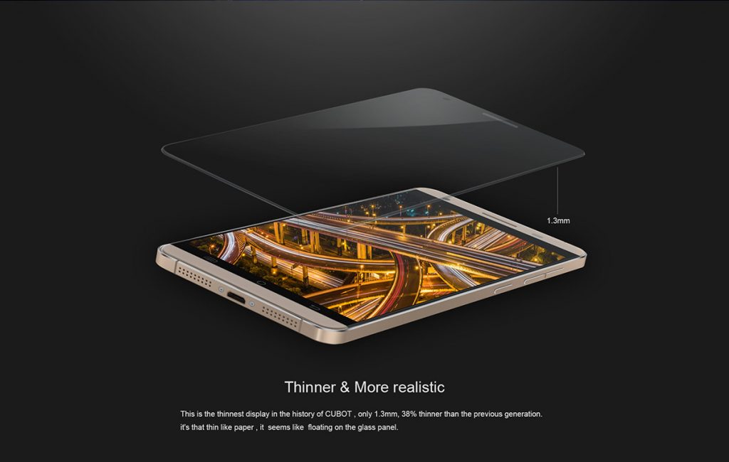 Cubot X15 display sottile