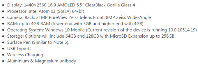 Microsoft-Surface-Mobile-specs