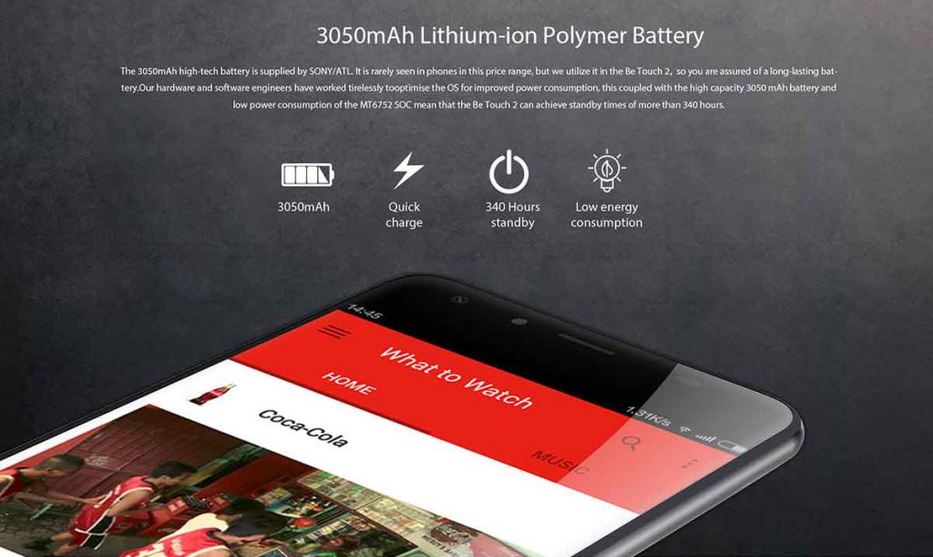 Ulefone Be Touch 2 Battery