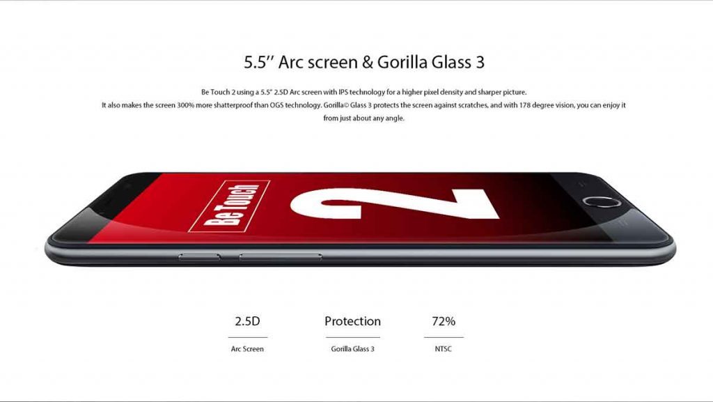 Ulefone Be Touch 2 Display 2.5D