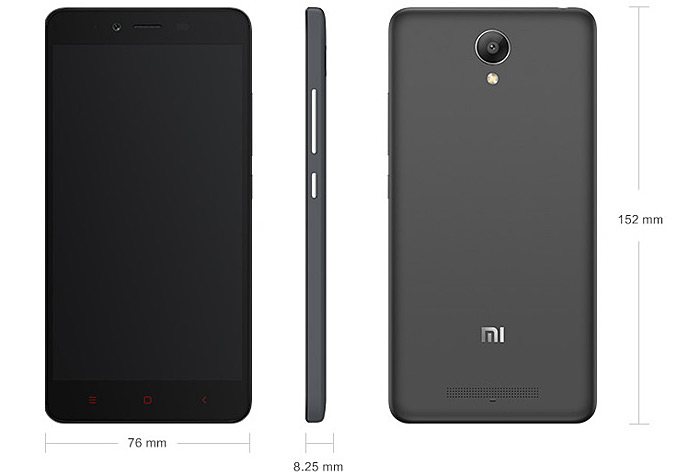 Xiaomi RedMi Note 2 misure