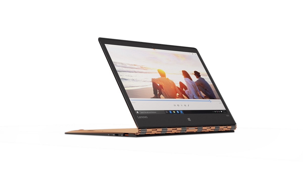 LENOVO_YOGA 900S_Gold_Watching a Video_Stand Mode