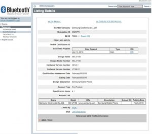 certificazione bluetooth serie j 2016