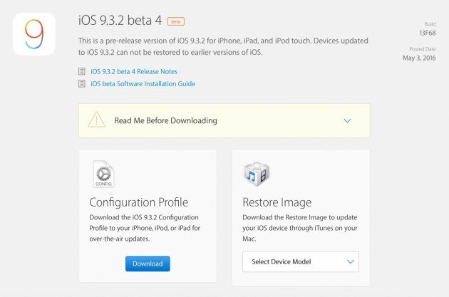 ios9.3.2 beta4