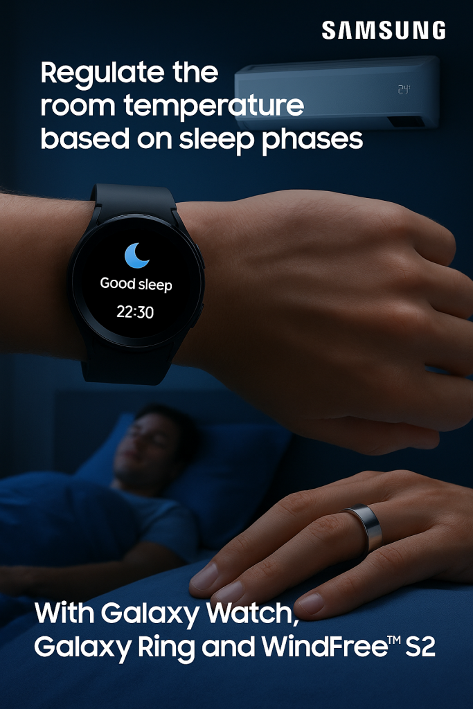 Samsung aggiorna Good Sleep: climatizzatori WindFree connessi a Galaxy Watch e Ring