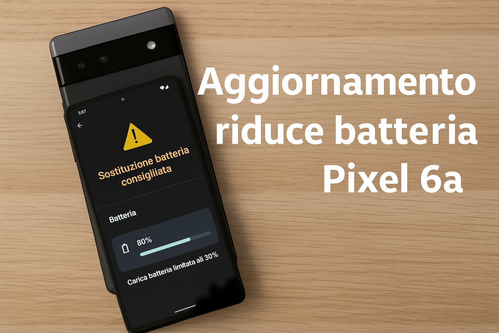 Pixel 6a e l’aggiornamento che riduce la batteria