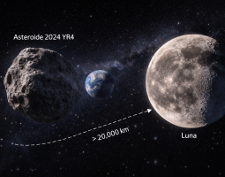 L'asteroide 2024 YR4 non colpirà la Luna