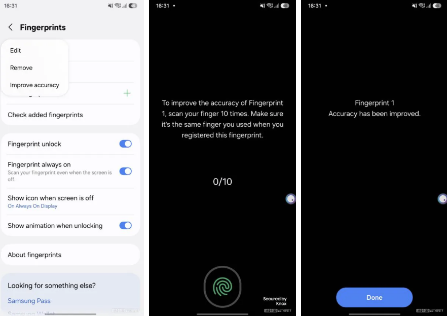 Galaxy S25 FE migliora le impronte e la comodità