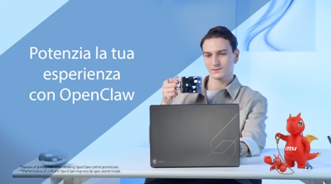 OpenClaw incontra i laptop MSI tra AI e produttività