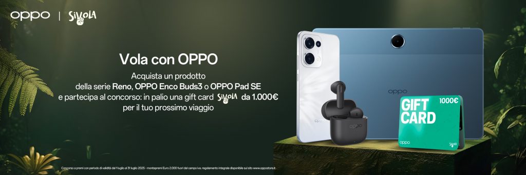 OPPO e SiVola lanciano la promozione "Vola con OPPO"